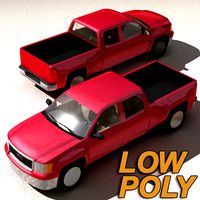 GMC truck Low Poly 2011