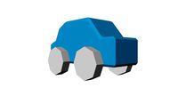 Low Poly Toy Car Children's Toy Hard Edge