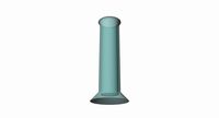 Cartoon Low Poly Graduated Cylinder Beaker Flask Science Equipment