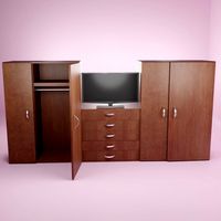 Big dark wood closet