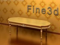 Antique08003table 3D Model
