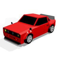 Racing drift muscle car low poly 3D model DCS2X0Z