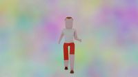 Rigged Lowpoly Character : Man with shorts and tank top