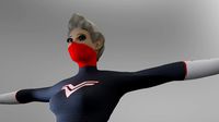 Female Superhero without Rig