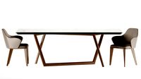 Modrest James - Contemporary Walnut - White Dining Table