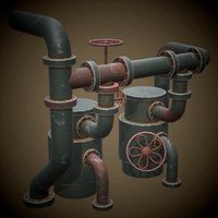 Old Pipes PBR Game Ready