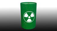 Radiation Waste Green Barrel
