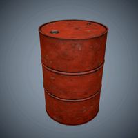 Oil Drum v3 Game Ready Low-Poly PBR