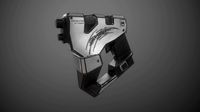 weapon pistol blaster Sci fi package low poly number 8