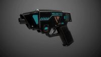 weapon pistol blaster Sci fi package low poly number 3