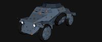 Sd kfz 221 MG-34 LowPoly isometric