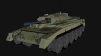 Crusader Tank LowPoly isometric