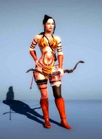 Woman Gladiator with bow - 3d model