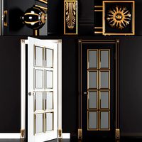 Bergamo Door with Gold Black and White
