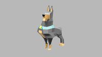 Low Poly Dog Rigged
