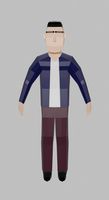 Low Poly Character Man rigged Unity 3