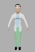 Low Poly Doctor Woman rigged Unity