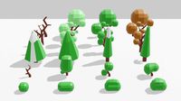 Low poly Trees 4 seasons