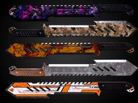 Machete knife Low-poly