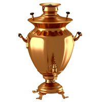 Decorated samovar with handles