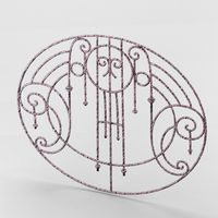 Decorative wrought iron lattice in retro style