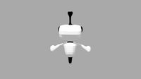 low poly robot rigged