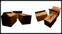 Cardboard boxes with textures