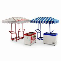 Hand Trolley with Ice Cream Freezer