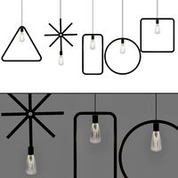 Vintage Pendant Lights Iron Black Pendant Lamp E27