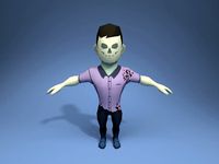 Zombie 3 VR / AR / low-poly 3D model
