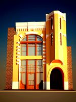 Modern Architecture Building, Red Moscow Casino
