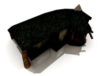 low polygon fantasy house