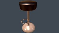 metal bar stool low and high poly