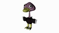Funny Cartoon Ostrich