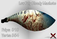 Low Poly Bloody Machete