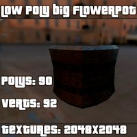 Low Poly Big FlowerPot