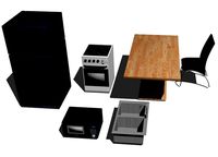 Kitchen and Dining Room Item Collection - Low Poly 3D Models