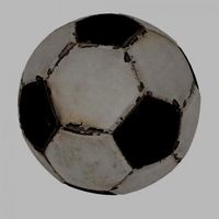 Old scrapped soccer ball 3D Model