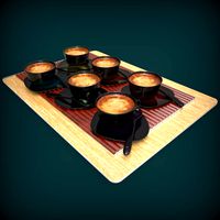 A set of cups Capuccino
