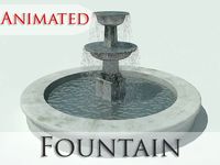 Animated fountain 3D Model