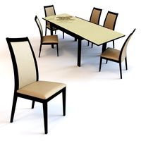 Chair CORTINA & Table NEW SMART G/4704-V dining set OLIVO & GODEASSI