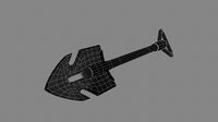 Stylized Shovel Low-poly 3D model