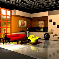 Morning show TV set