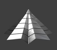 Iron Pyramidal Structure 8 Corners Little Interstices Beveled