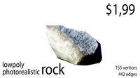 Lowpoly photorealistic Rock