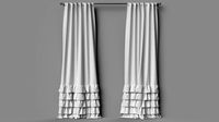 Evelyn Ruffle Bottom Curtain Panel