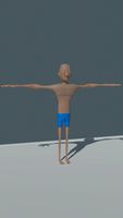 Swimmer man low poly