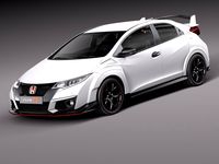Honda Civic Type R 2016 3D Model