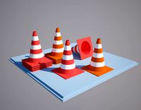 Plastic traffic cone - Low Poly