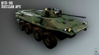 BTR-90 Russian APC - Low Poly
